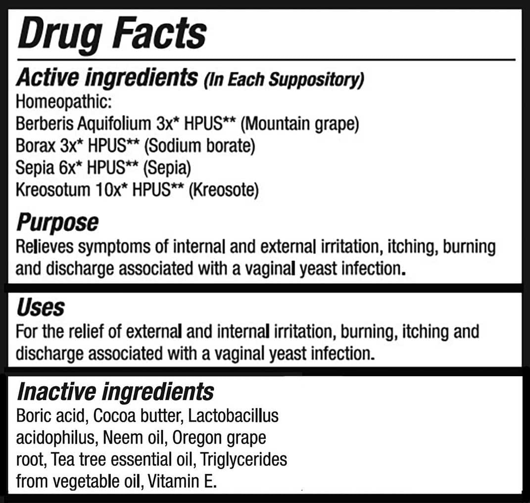 Vitanica Yeast Arrest Ingredients