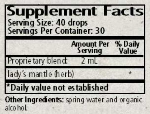 Wise Woman Herbals Alchemilla Xanthochlora Lady's Mantle Ingredients