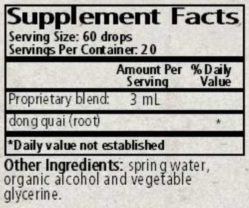 Wise Woman Herbals Angelica Sinensis Dong Quai Ingredients