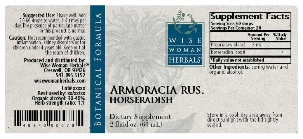 Wise Woman Herbals Armoracia Rusticana Horseradish Label