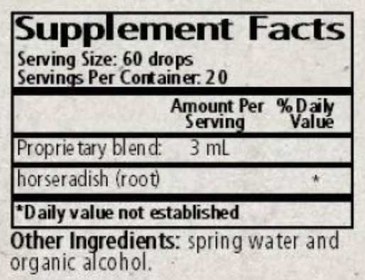 Wise Woman Herbals Armoracia Rusticana Horseradish Ingredients