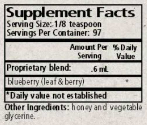 Wise Woman Herbals Blueberry Syrup Ingredients