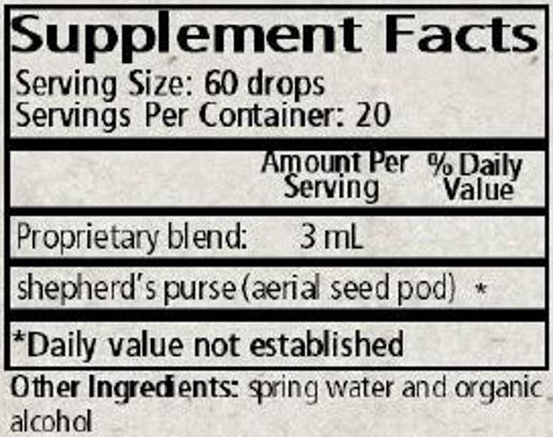 Wise Woman Herbals Capsella Bursa Pastoris Shepherds Purse Ingredients