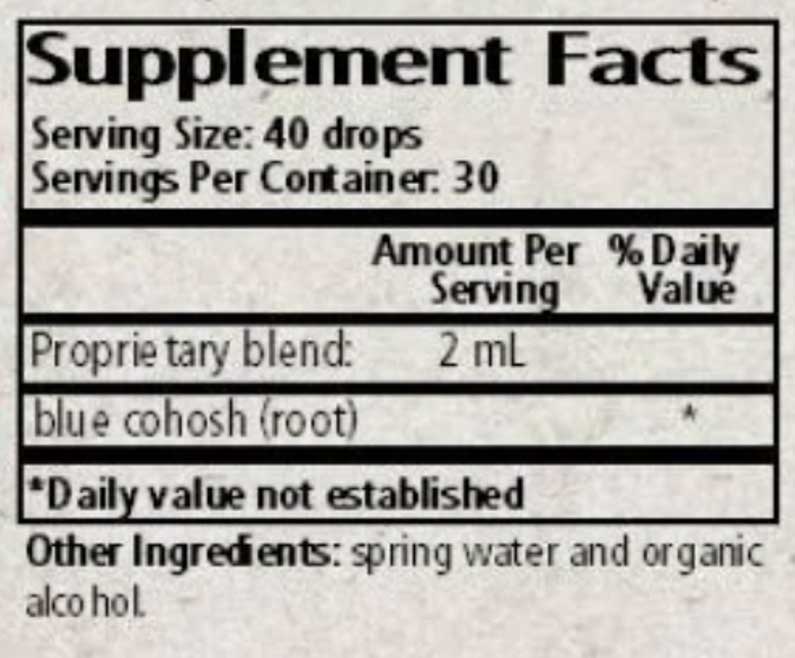 Wise Woman Herbals Caulophyllum Thalictroides Blue Cohosh Ingredients