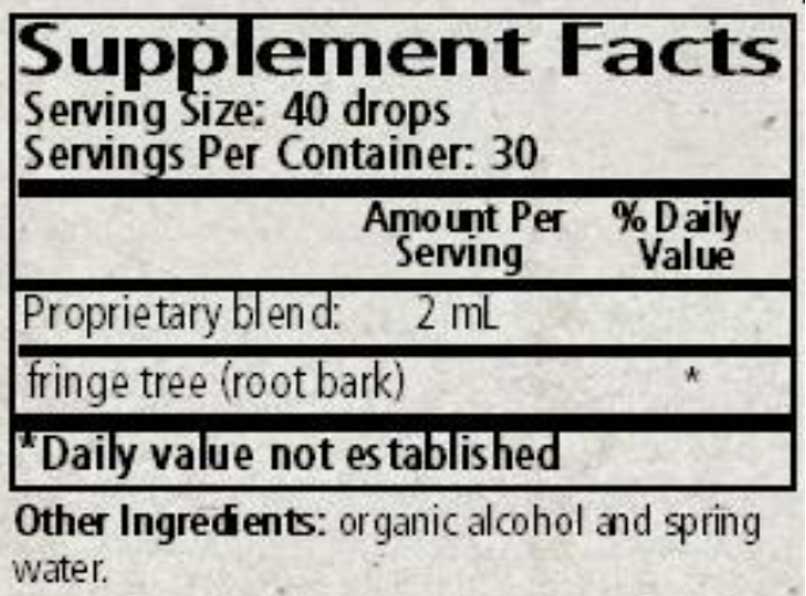 Wise Woman Herbals Chionanthus Virginicus Fringe Tree Ingredients