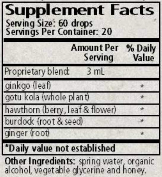 Wise Woman Herbals Circulatory Tonic Ingredients