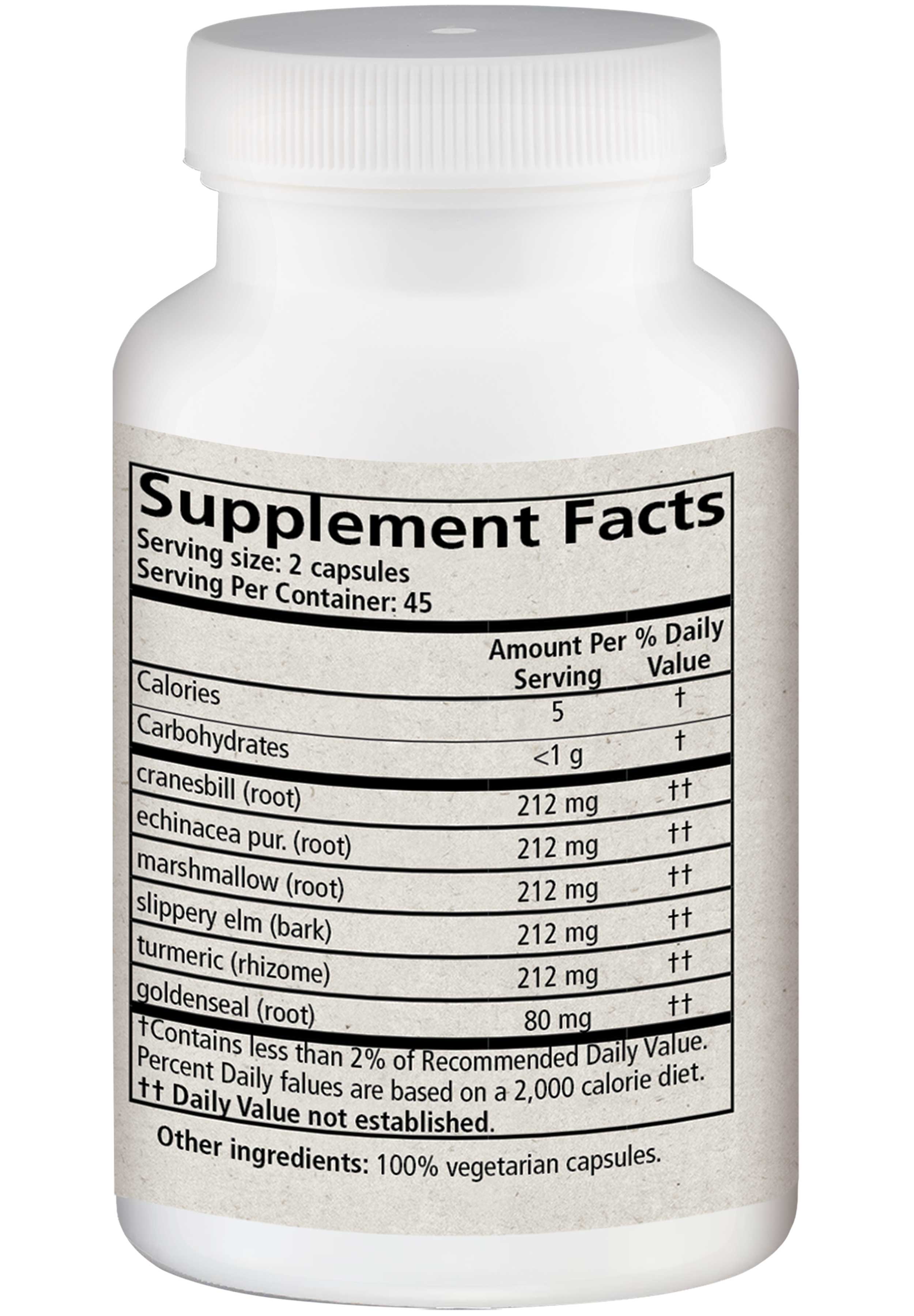 Wise Woman Herbals GI Capsules Ingredients