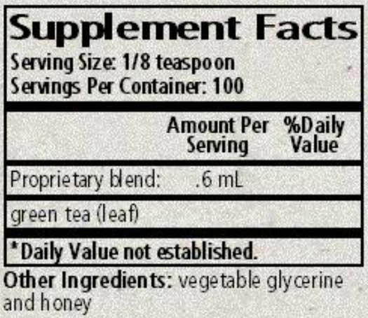 Wise Woman Herbals Green Tea Solid Extract Ingredients