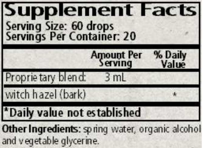 Wise Woman Herbals Hamamelis Virginiana Witch Hazel Ingredients