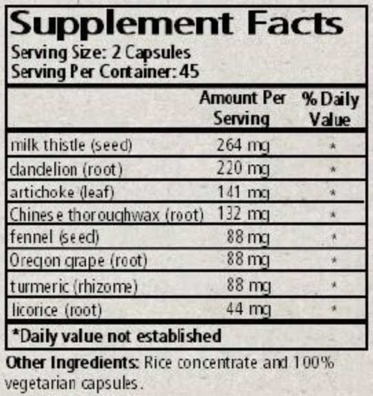 Wise Woman Herbals Hepacaps Ingredients