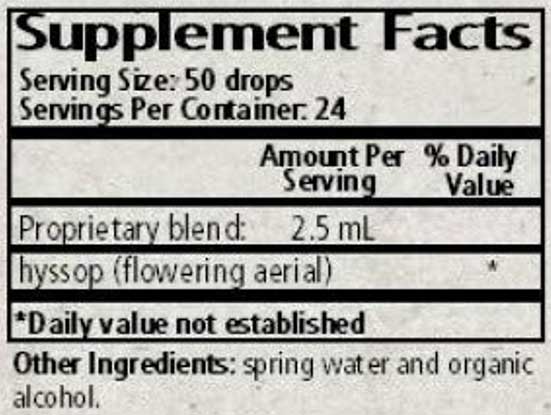 Wise Woman Herbals Hyssopus Officinalis Hyssop Ingredients