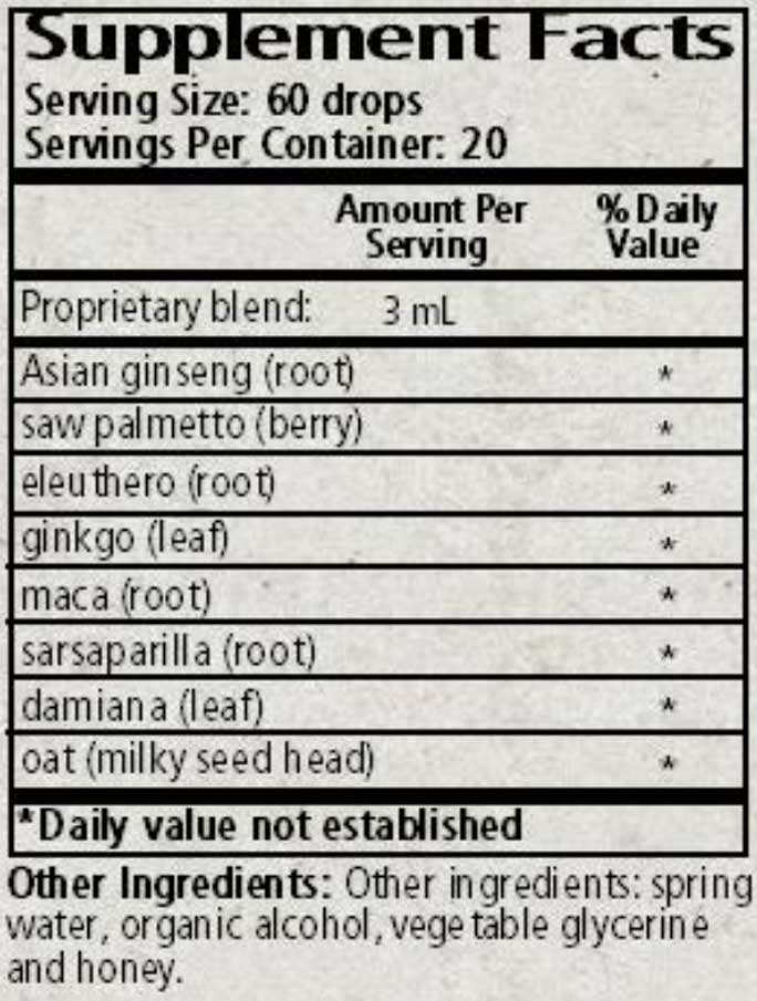 Wise Woman Herbals Male Tonic Ingredients