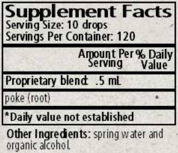 Wise Woman Herbals Phytolacca Spp. Poke Ingredients