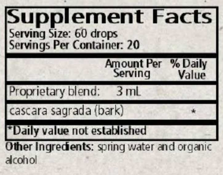 Wise Woman Herbals Rhamnus Purshiana Cascara Sagrada Ingredients