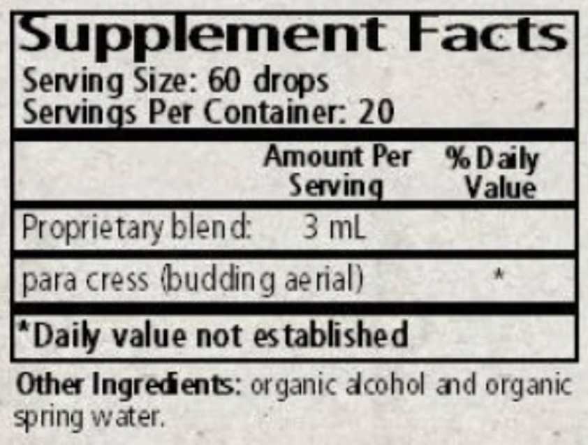 Wise Woman Herbals Spilanthes Acmella Para Cress Ingredients