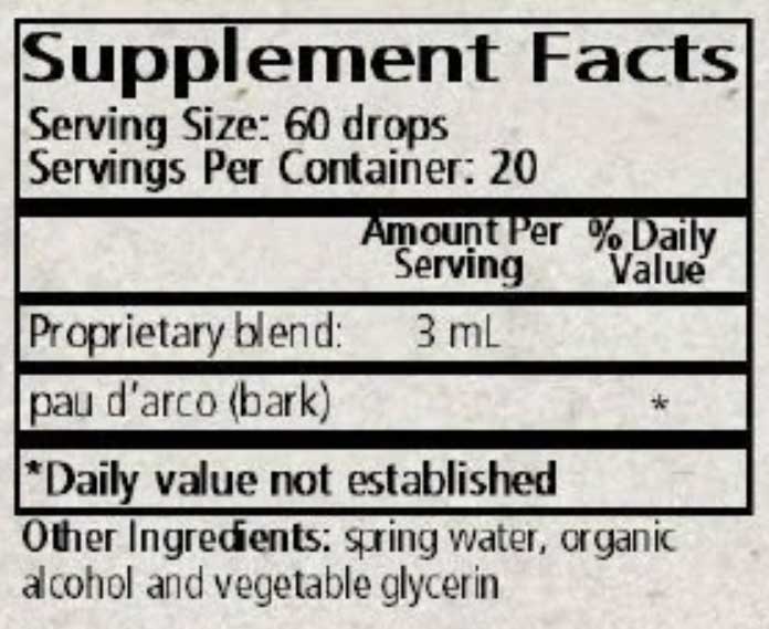 Wise Woman Herbals Tabebuia Impetiginosa Pau Darco Ingredients