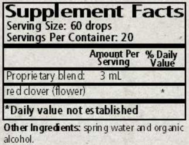 Wise Woman Herbals Trifolium Pratense Red Clover Ingredients