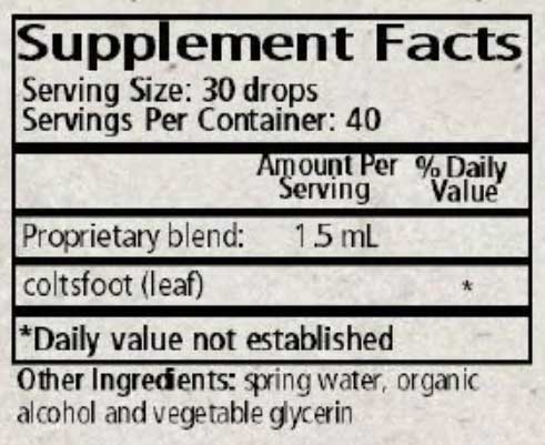 Wise Woman Herbals Tussilago Farfara Coltsfoot Ingredients