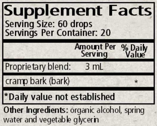 Wise Woman Herbals Viburnum Opulus Cramp Bark Ingredients