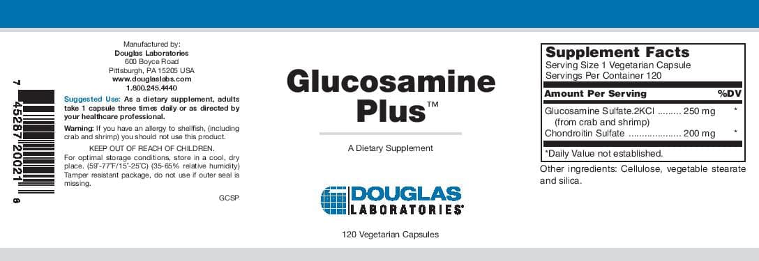 Douglas Laboratories Glucosamine Plus Label