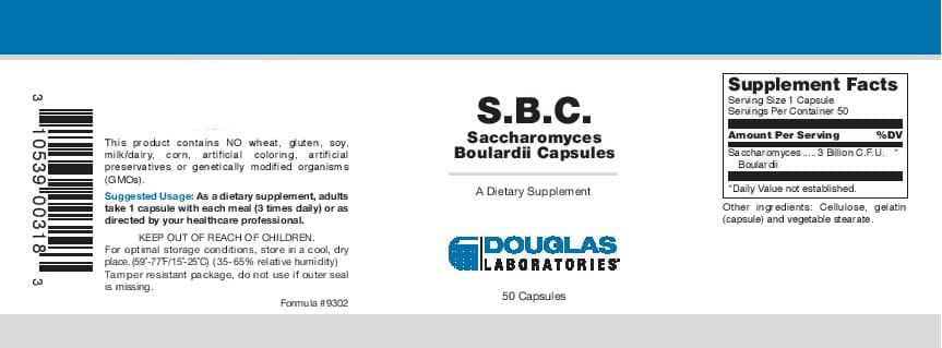 Douglas Laboratories S.B.C. Label