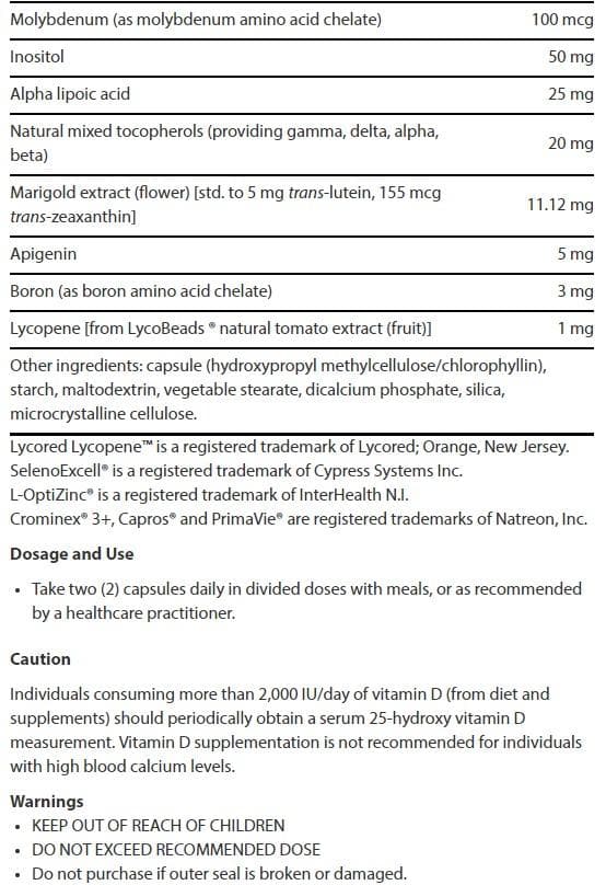 Life Extension Two-Per-Day Ingredients