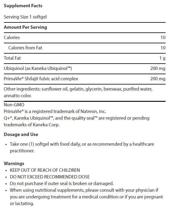Life Extension Super Ubiquinol CoQ10 with Enhanced Mitochondrial Support Ingredients
