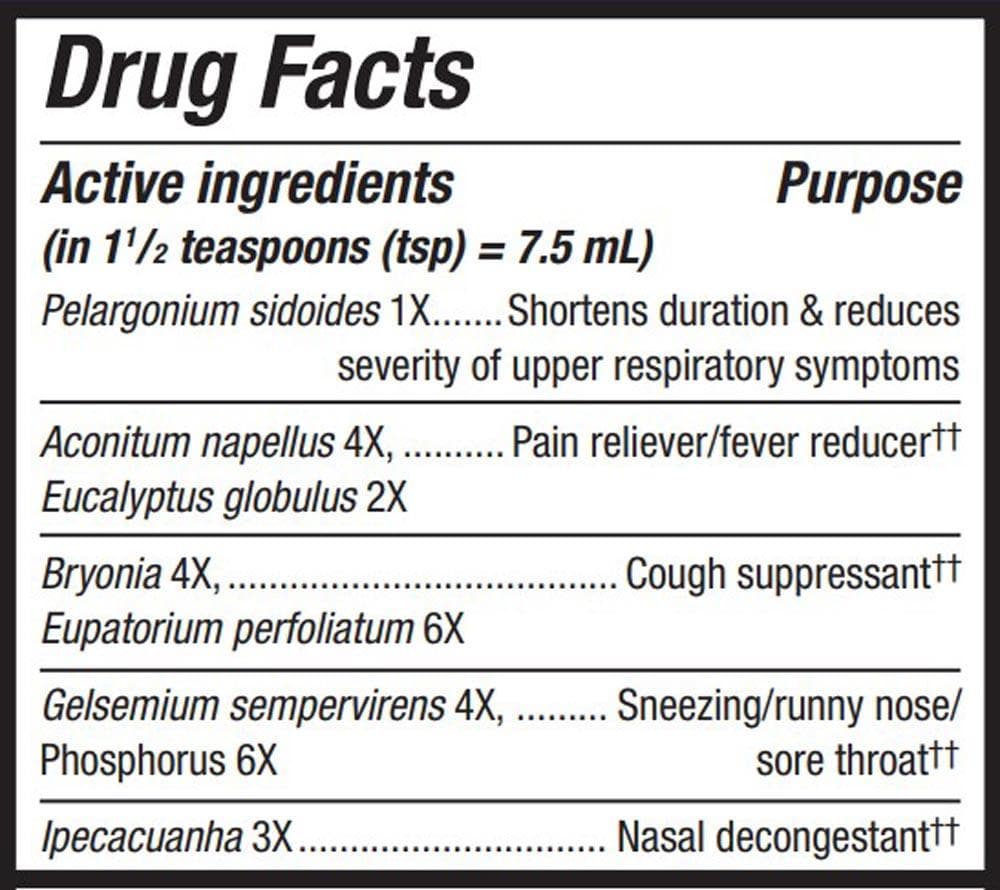 Nature's Way Umcka® Cold+Flu Syrup Orange Flavor