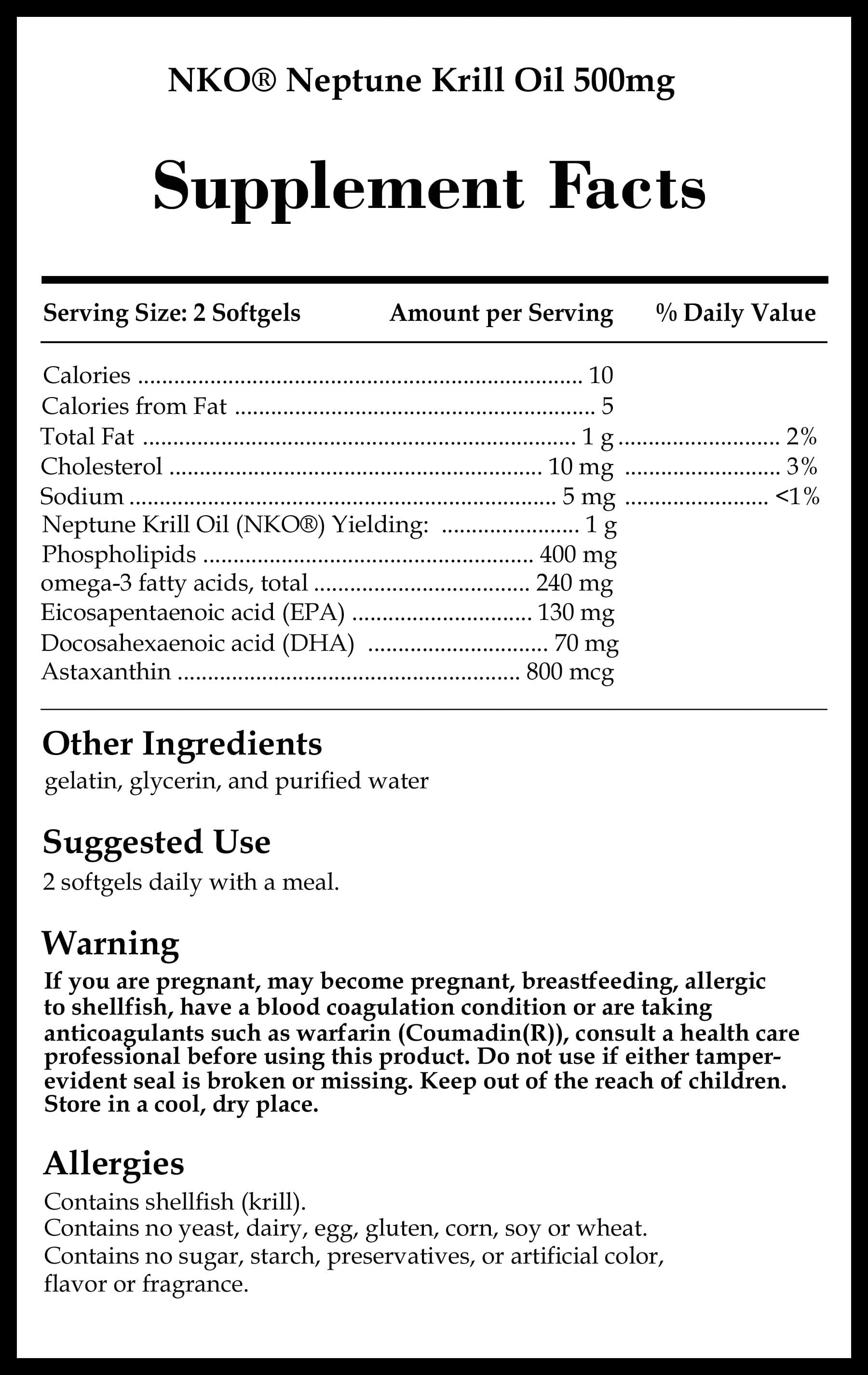 Source Naturals NKO® Neptune Krill Oil 500mg