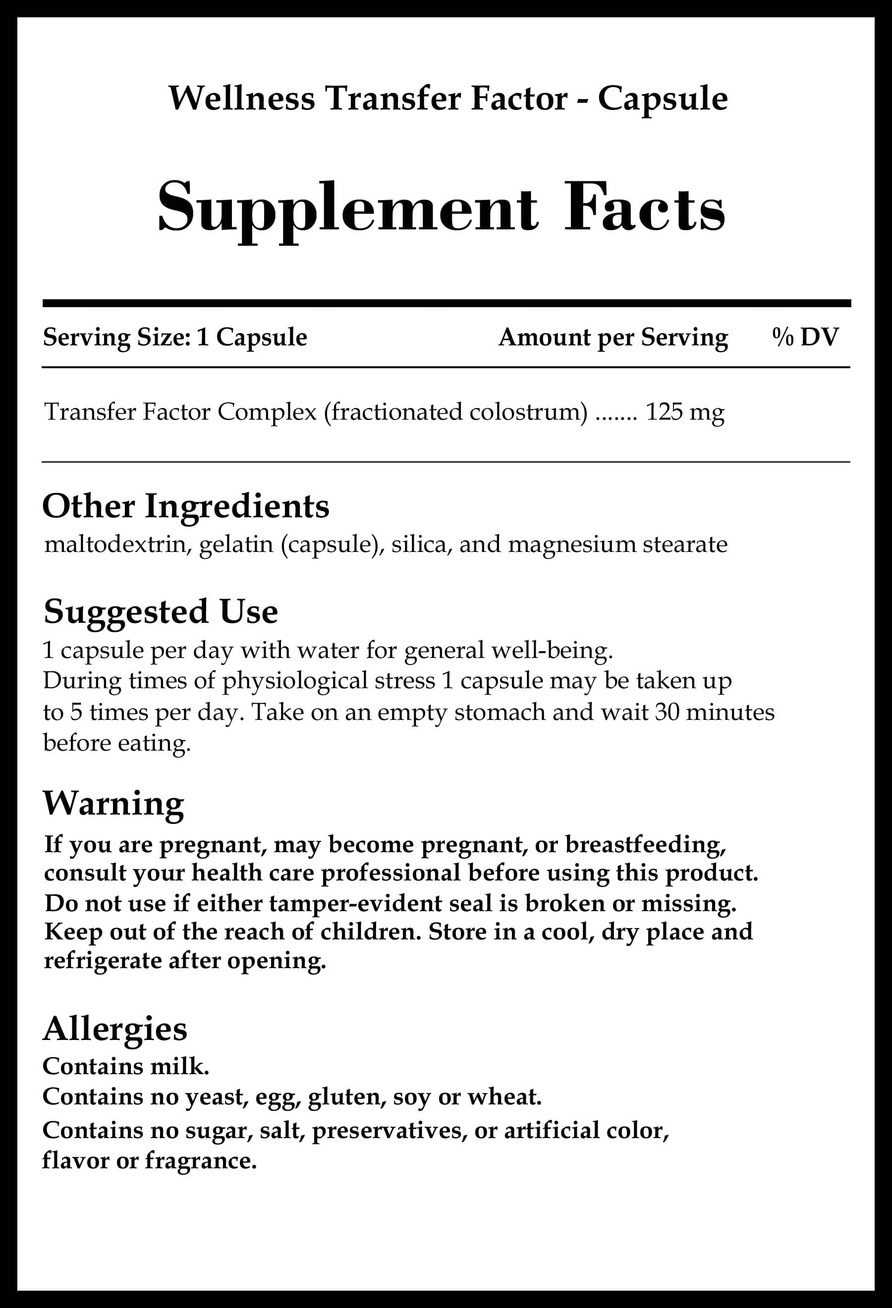 Source Naturals Wellness Transfer Factor