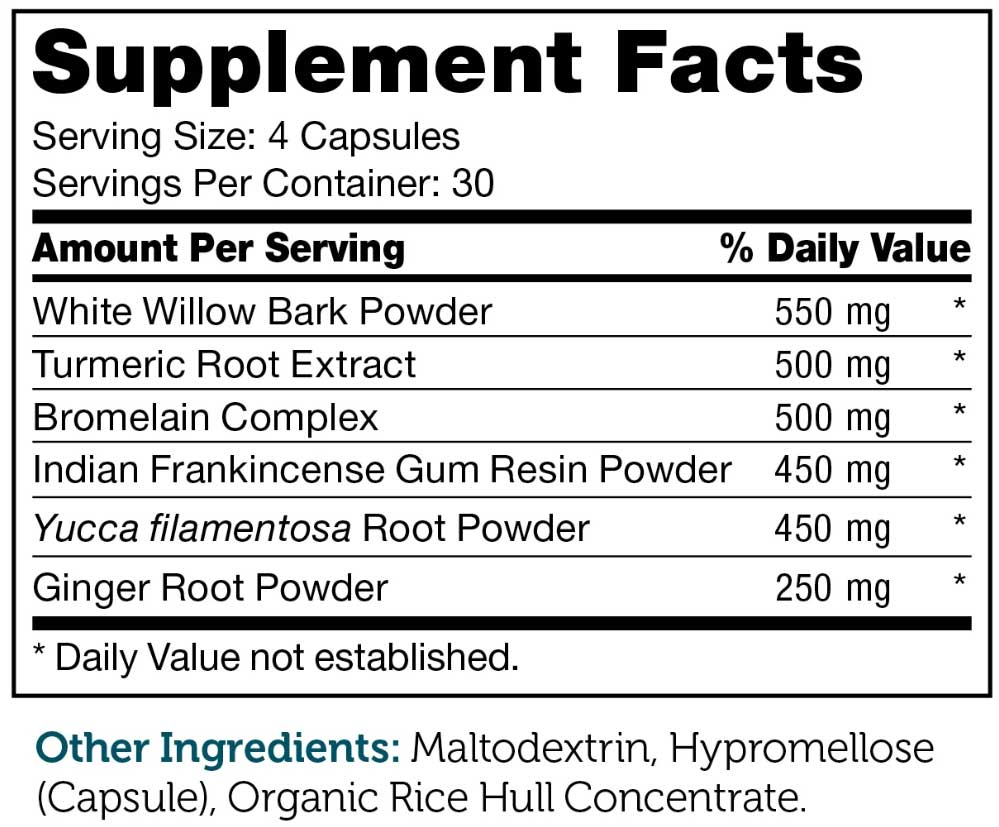 Advanced Nutrition By Zahler InflaMix (Formerly Inflame-X) Ingredients