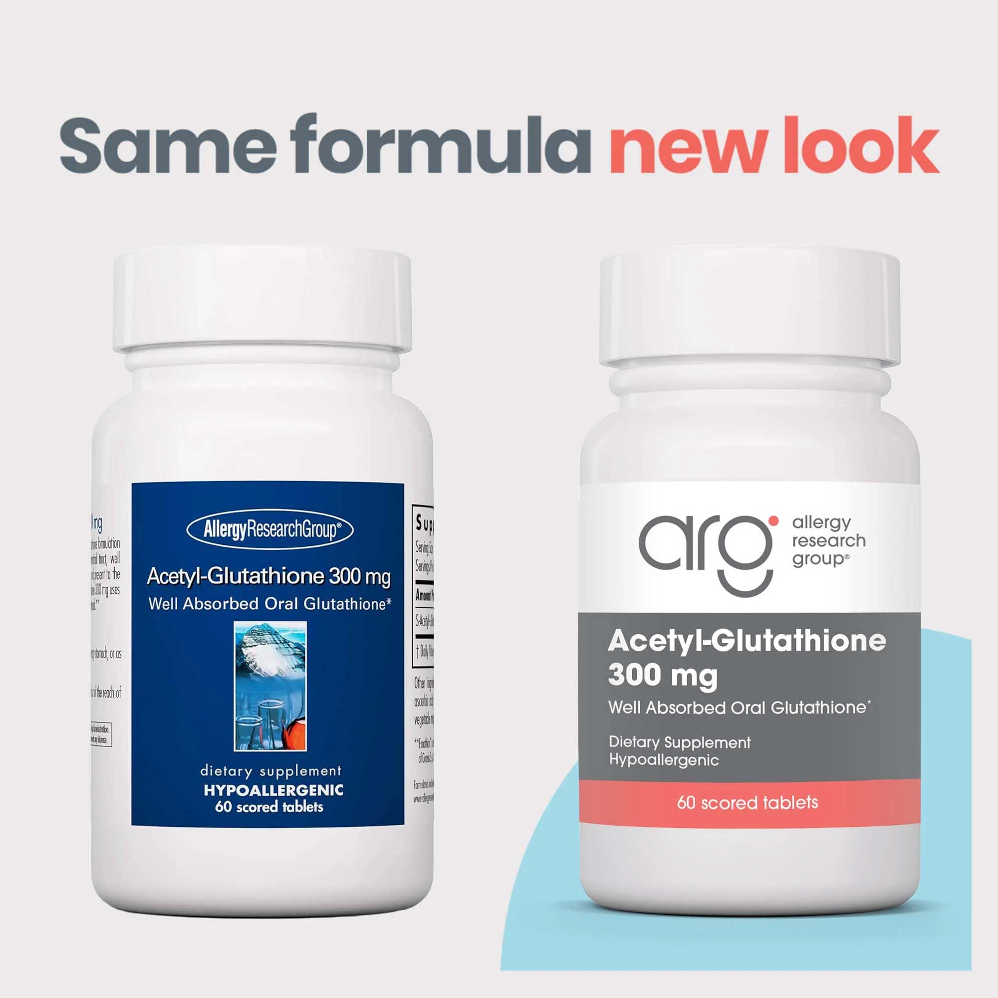 Allergy Research Group Acetyl-Glutathione 300 mg New Look