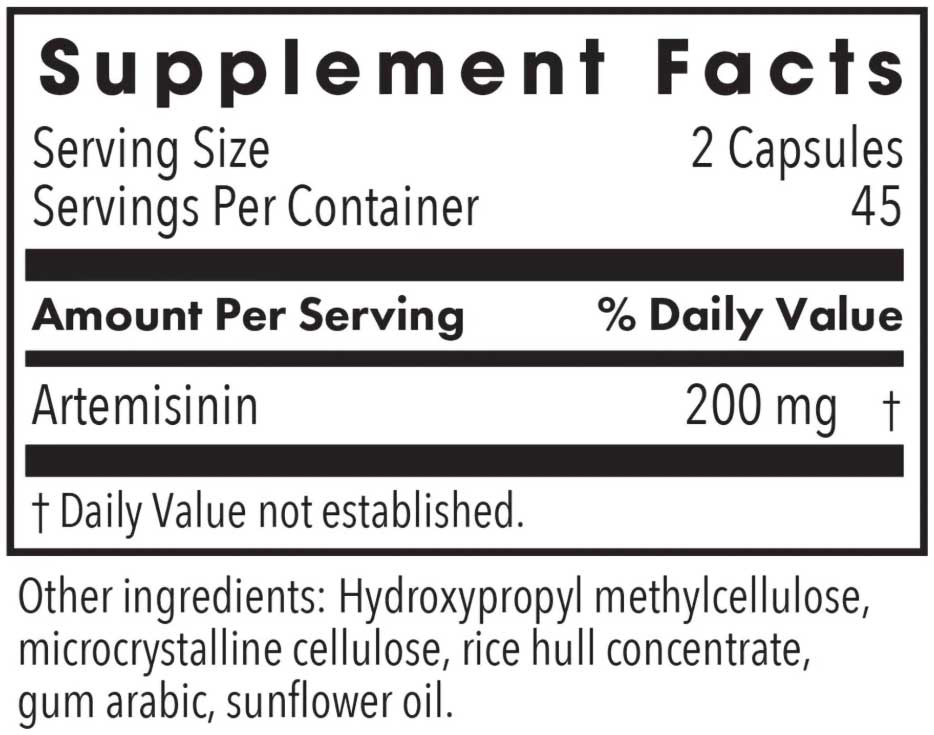 Allergy Research Group Artemisinin Ingredients