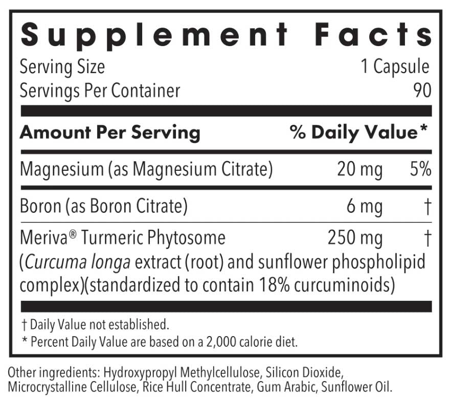 Allergy Research Group Boron Curcumin Complex (Formerly Boron Joint with Curcuwin) Ingredients