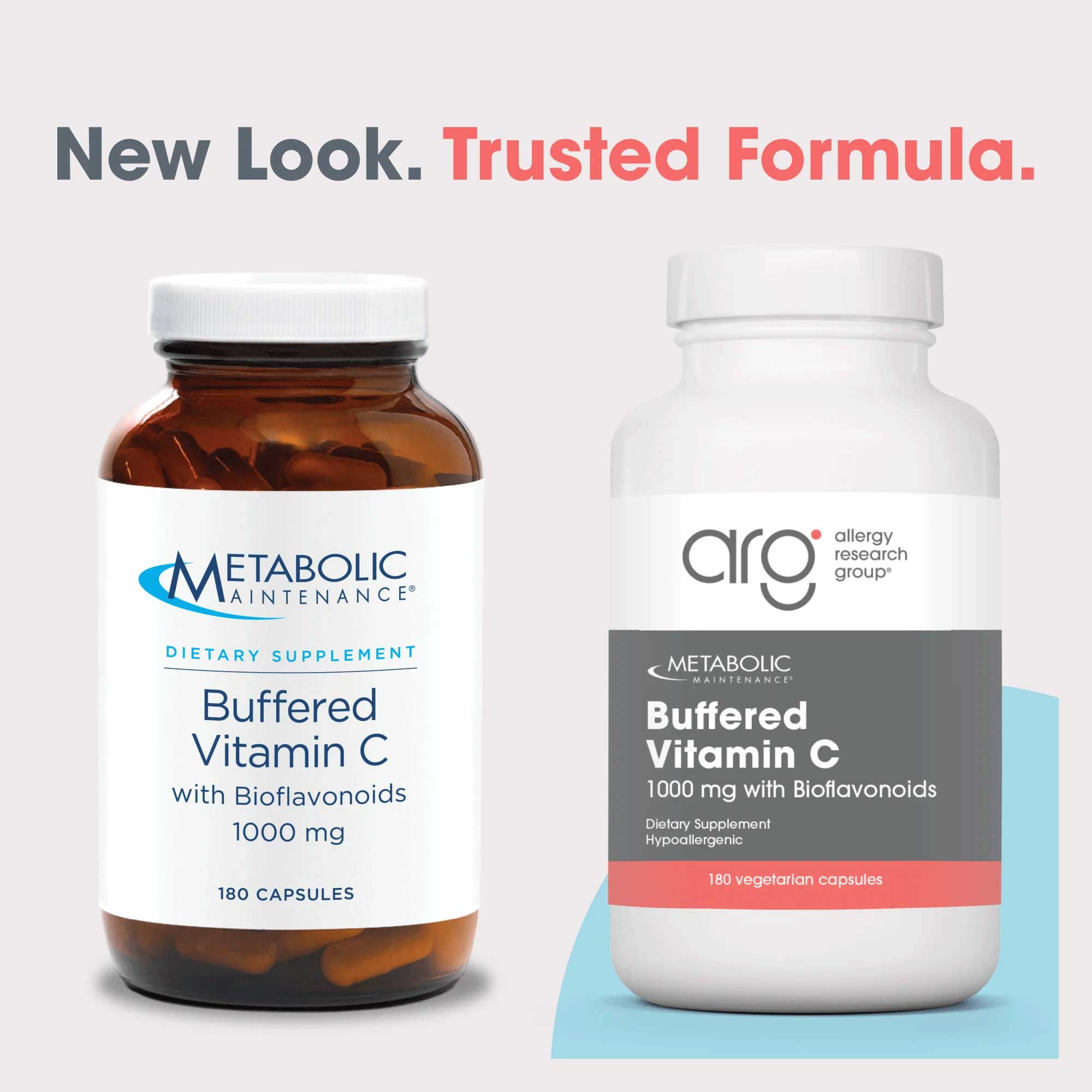 Allergy Research Group Buffered Vitamin C 1000 mg (Formerly Metabolic Maintenance) New Look