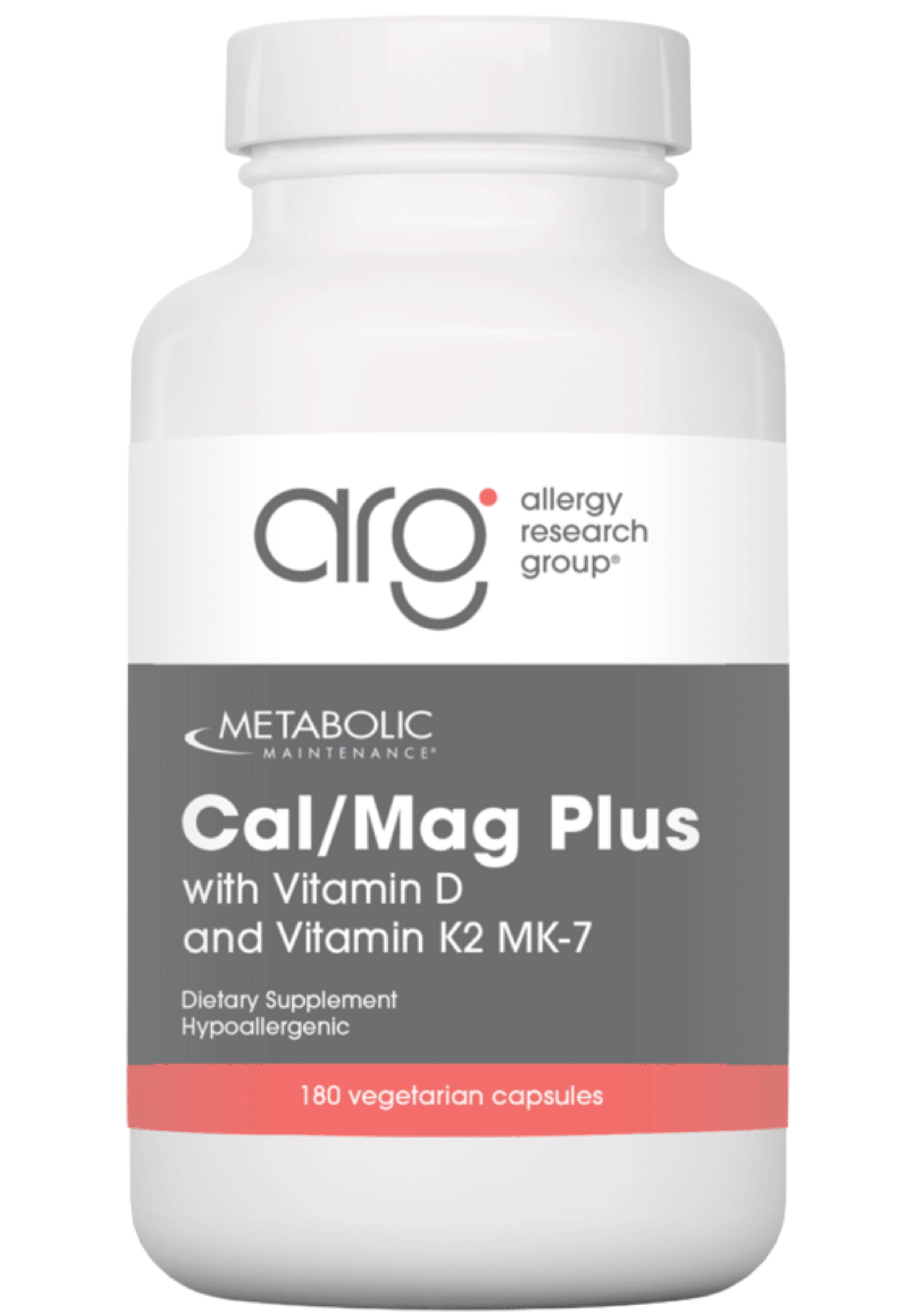 Allergy Research Group Cal/Mag Plus w/ Vitamin D and K-2 (Formerly Metabolic Maintenance Cal/Mag Plus with Vitamin D and Vitamin K2 MK-7)