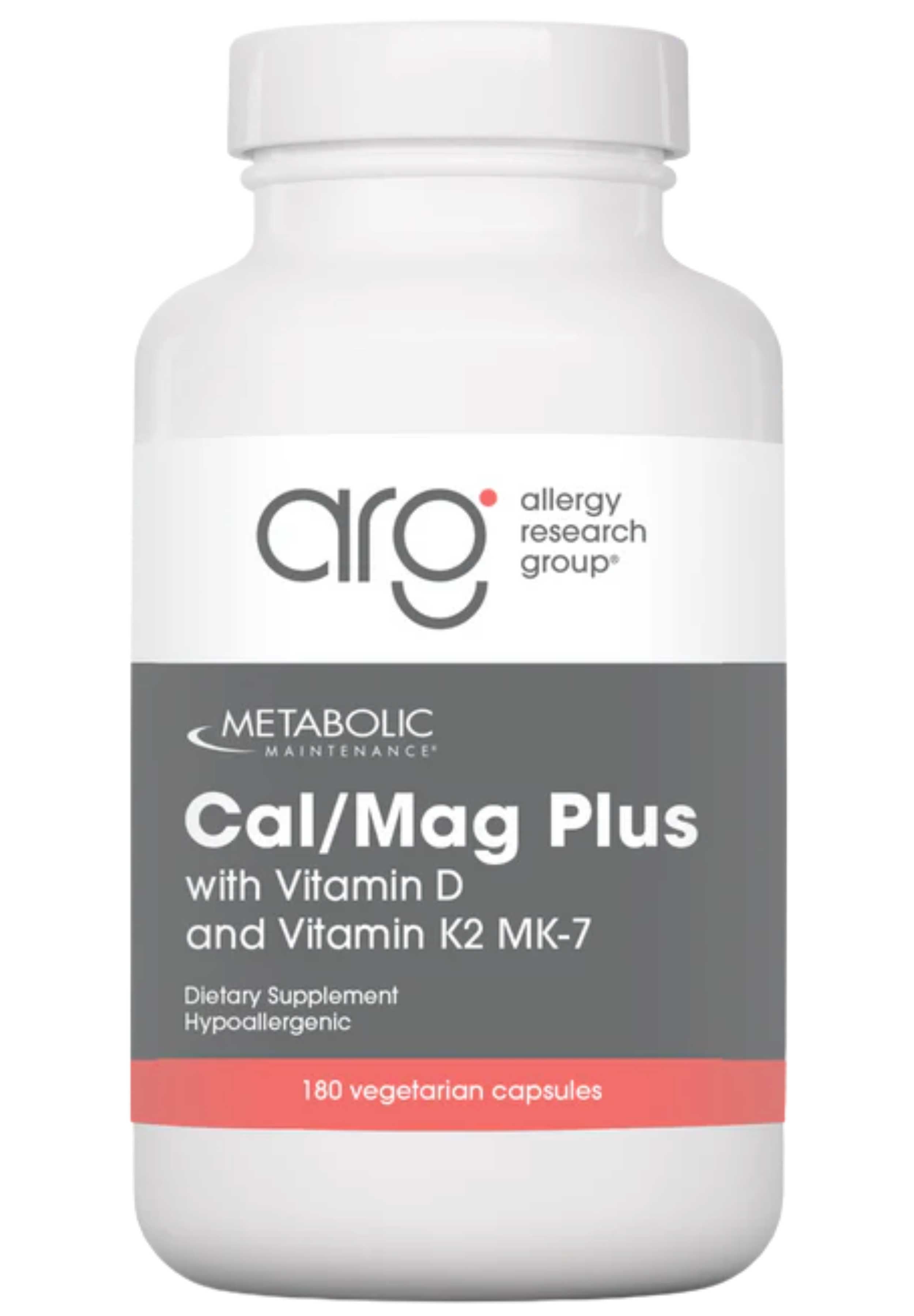 Allergy Research Group Cal/Mag Plus w/ Vitamin D and K-2 (Formerly Metabolic Maintenance)