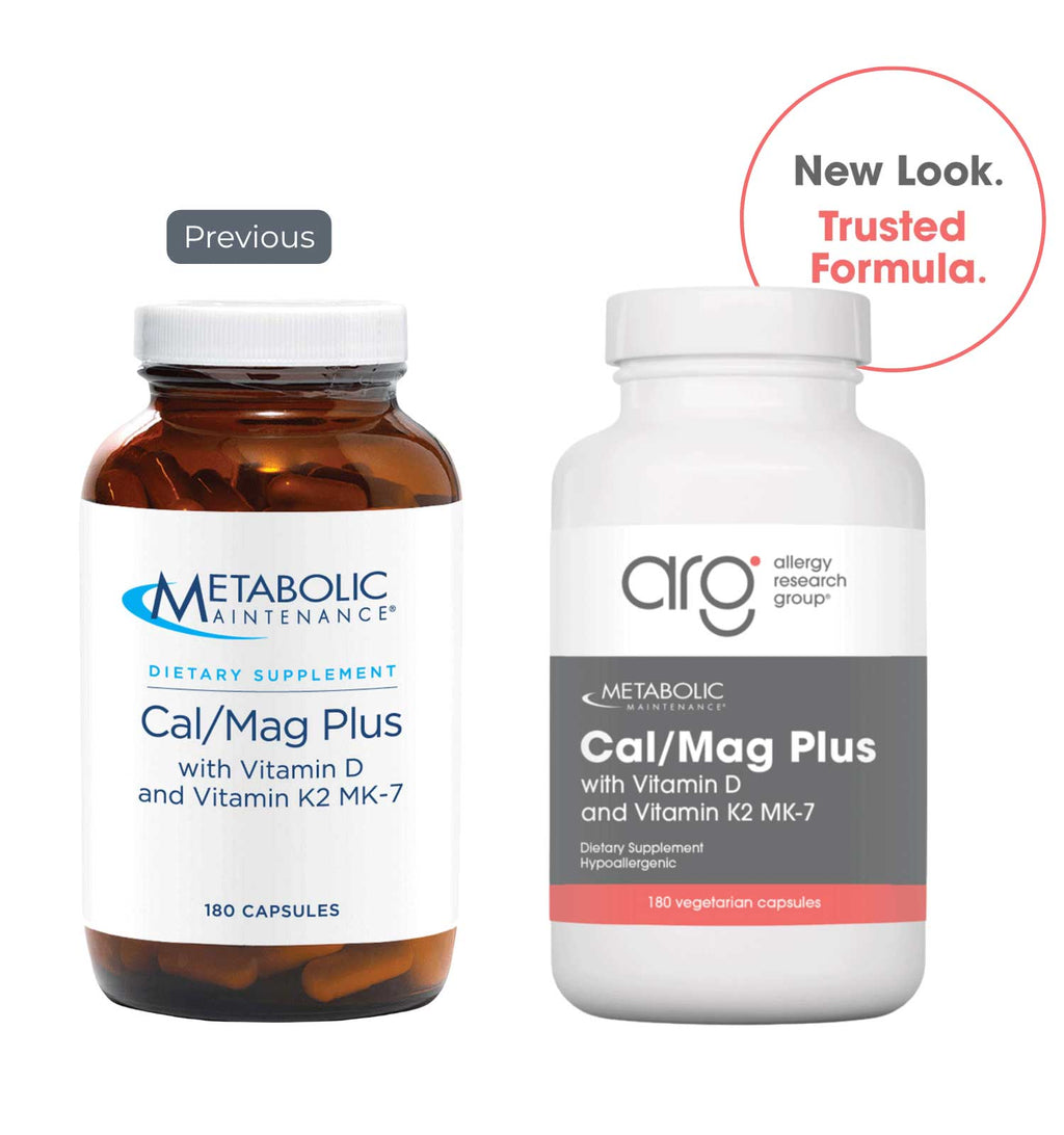 Allergy Research Group Cal/Mag Plus w/ Vitamin D and K-2 (Formerly ...