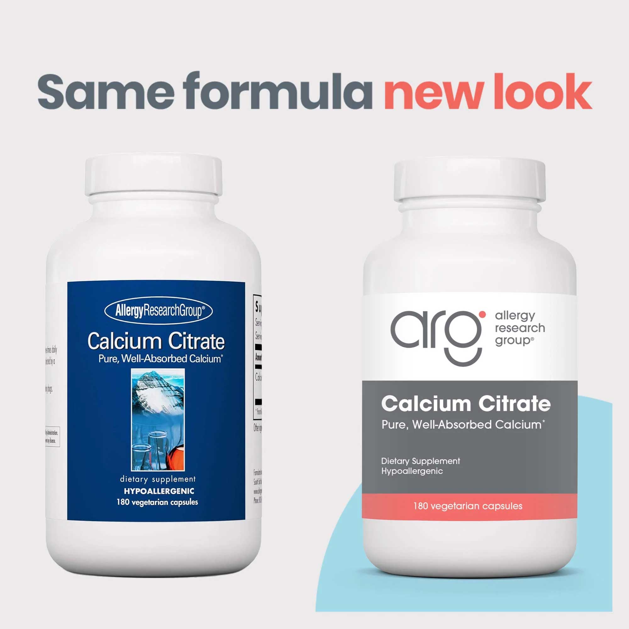 Allergy Research Group Calcium Citrate New Look