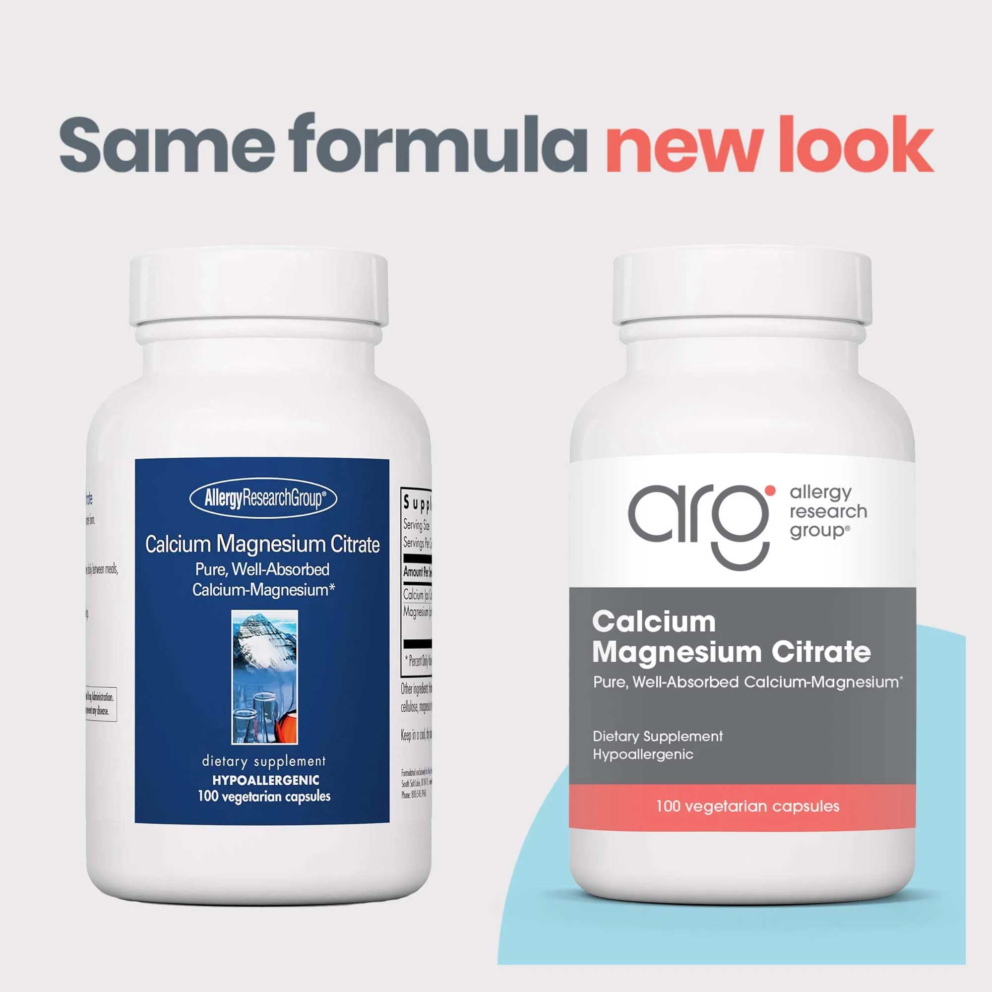 Allergy Research Group Calcium Magnesium Citrate New Look
