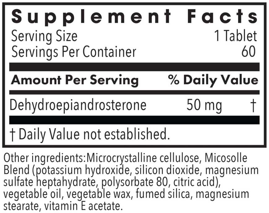 Allergy Research Group DHEA 50 Ingredients