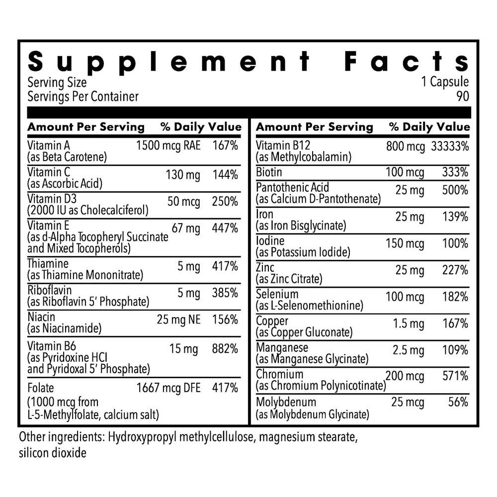 Allergy Research Group FemOne (Formerly Metabolic Maintenance) Ingredients