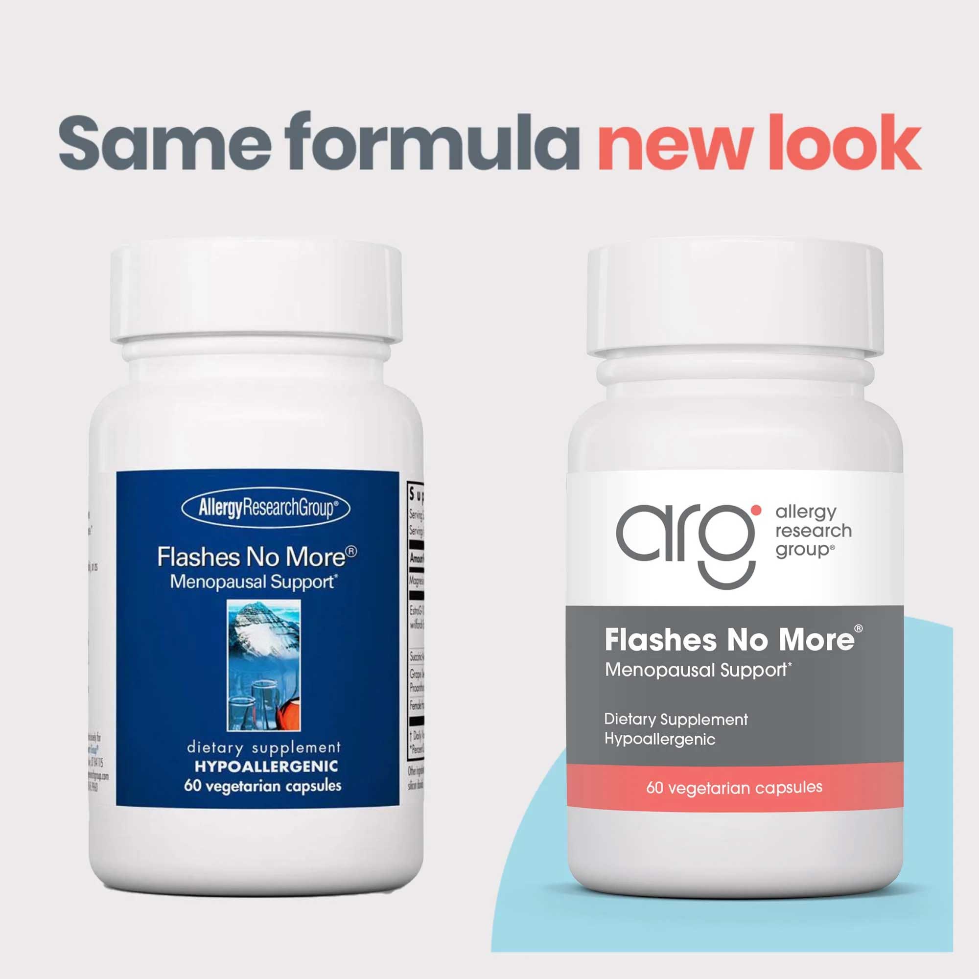 Allergy Research Group Flashes No More (Formerly EstroPrime Plus) New Look