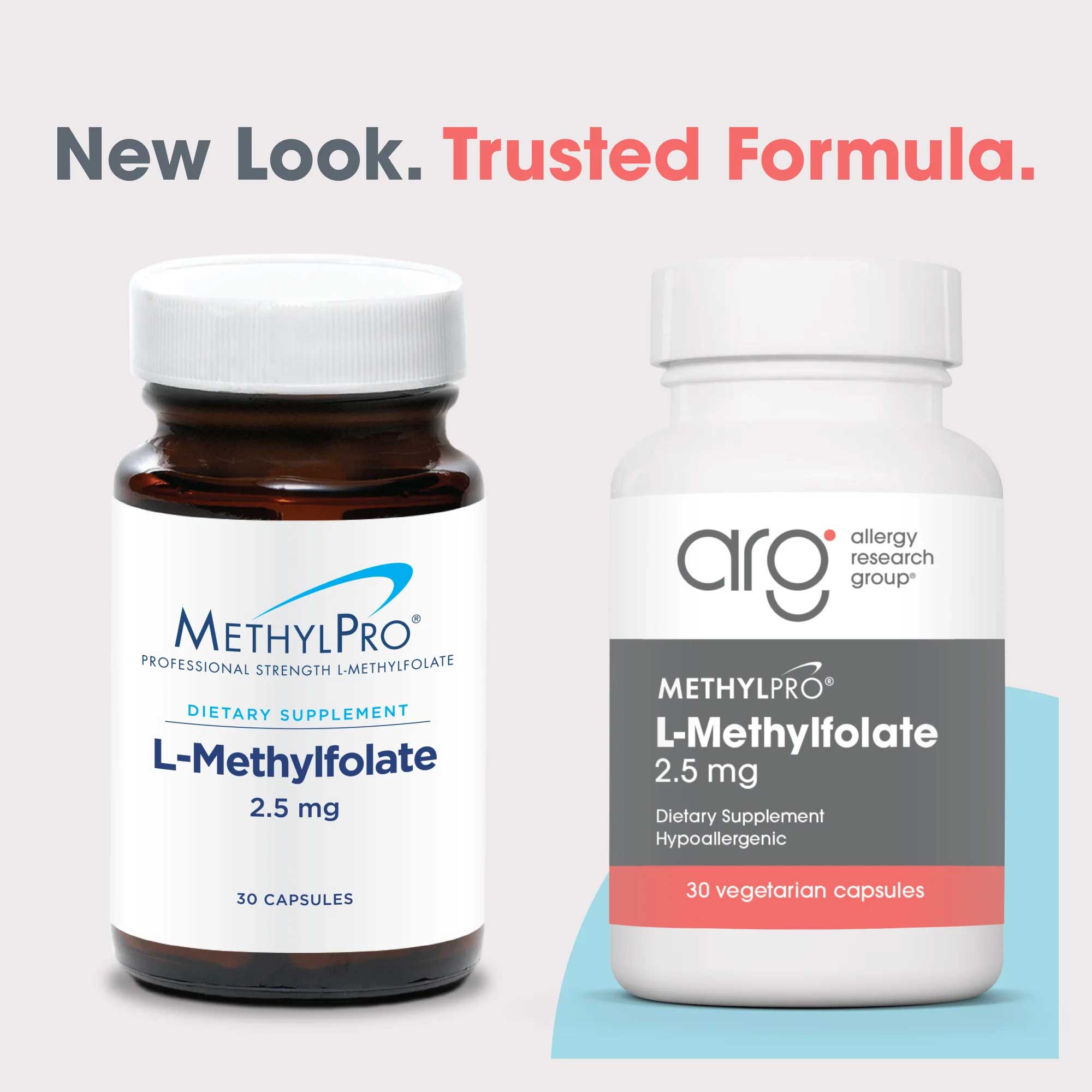 Allergy Research Group L-Methylfolate 2.5 mg (Formerly MethylPro) New Look
