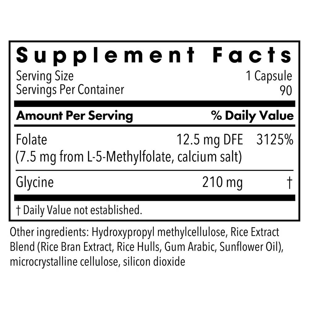 Allergy Research Group L-Methylfolate 7.5 mg (Formerly MethylPro) Ingredients