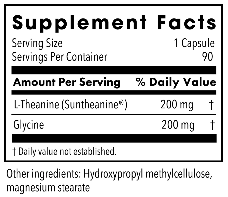 Allergy Research Group L-Theanine 200 mg (Formerly MethylPro) Ingredients