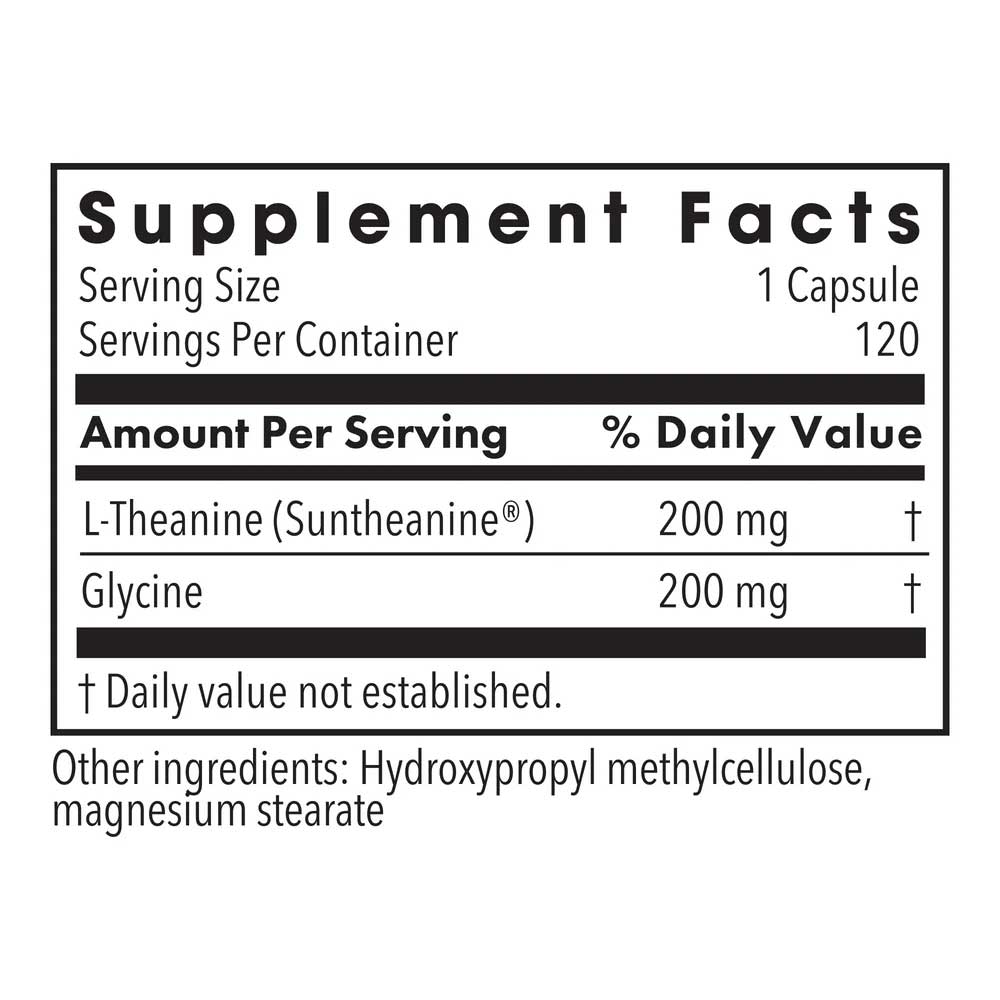 Allergy Research Group L-Theanine (Formerly Metabolic Maintenance) Ingredients