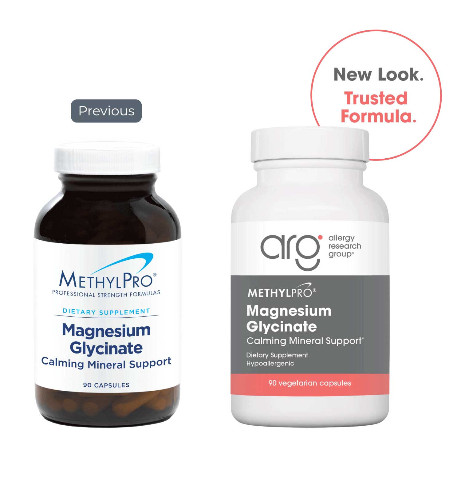 Allergy Research Group Magnesium Glycinate (Formerly MethylPro) New Look