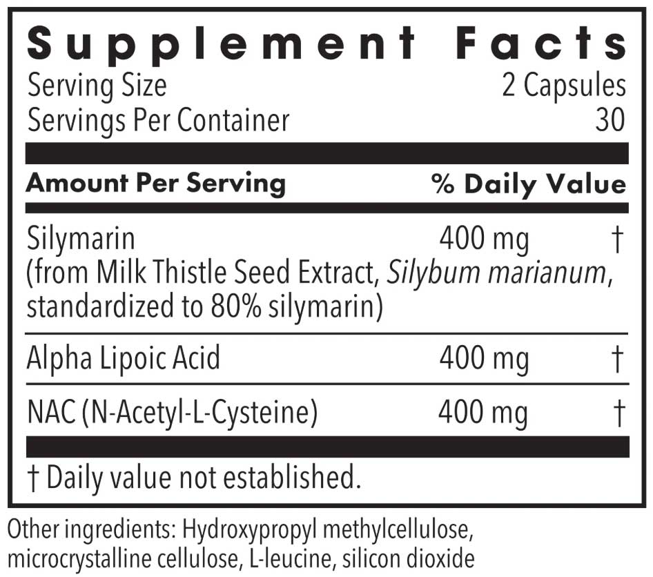 Allergy Research Group Metabolic Detox (Formerly Metabolic Maintenance) Ingredients