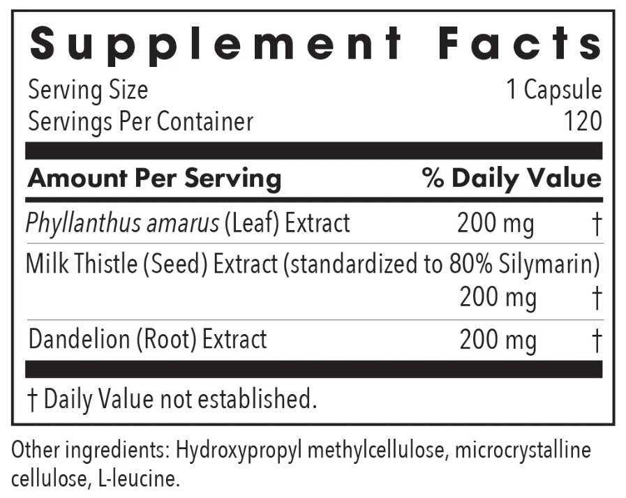 Allergy Research Group Milk Thistle Plus Ingredients